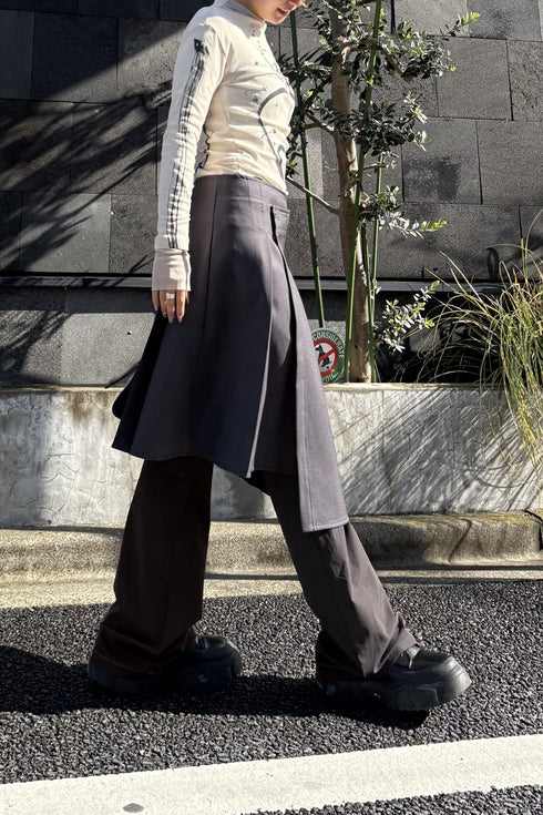 【RESTOCK】SPIRAL BUTTON ASYMMETRY WRAP SKIRT *Last1